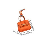 Car Key Case Lipstick Bag Cute for Women Girls Portable Mini Handbag Pendant Orange