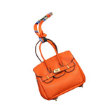 Car Key Case Lipstick Bag Cute for Women Girls Portable Mini Handbag Pendant Orange