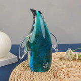 Maxbell Glass Penguin Figurine Handmade Blown for Table Centerpieces Desktop Cabinet