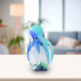 Maxbell Glass Octopus Figurine Gift Creative Adorable Ornament for Shelf Office Home Tall  Style