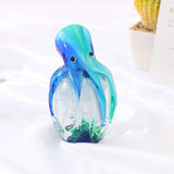 Maxbell Glass Octopus Figurine Gift Creative Adorable Ornament for Shelf Office Home Tall  Style