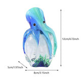Maxbell Glass Octopus Figurine Gift Creative Adorable Ornament for Shelf Office Home Tall  Style