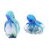 Maxbell Glass Octopus Figurine Gift Creative Adorable Ornament for Shelf Office Home Tall  Style