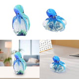 Maxbell Glass Octopus Figurine Gift Creative Adorable Ornament for Shelf Office Home Tall  Style