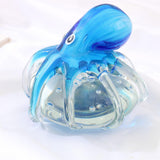 Maxbell Glass Octopus Figurine Gift Creative Adorable Ornament for Shelf Office Home Short  Style