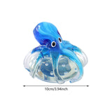 Maxbell Glass Octopus Figurine Gift Creative Adorable Ornament for Shelf Office Home Short  Style