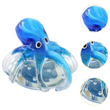 Maxbell Glass Octopus Figurine Gift Creative Adorable Ornament for Shelf Office Home Short  Style