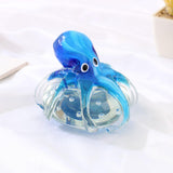 Maxbell Glass Octopus Figurine Gift Creative Adorable Ornament for Shelf Office Home Short  Style