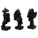 Maxbell 3 Pieces Thinker Statue Creative Silence IS Gold for Desktop Bookshelf Study