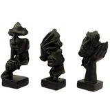 Maxbell 3 Pieces Thinker Statue Creative Silence IS Gold for Desktop Bookshelf Study