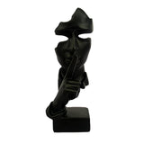Maxbell 3 Pieces Thinker Statue Creative Silence IS Gold for Desktop Bookshelf Study