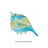 Maxbell Glass Conch Figurine Housewarming Gift Art Ornament for Bedroom Table Office