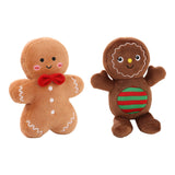 Festive Gingerbread Man Soft Throw Pillow for Bedroom Bed Holiday Light brown