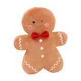 Festive Gingerbread Man Soft Throw Pillow for Bedroom Bed Holiday Light brown