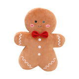 Festive Gingerbread Man Soft Throw Pillow for Bedroom Bed Holiday Light brown