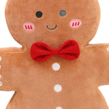 Festive Gingerbread Man Soft Throw Pillow for Bedroom Bed Holiday Light brown