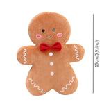 Festive Gingerbread Man Soft Throw Pillow for Bedroom Bed Holiday Light brown