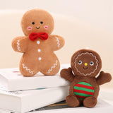 Festive Gingerbread Man Soft Throw Pillow for Bedroom Bed Holiday Dark brown