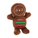 Festive Gingerbread Man Soft Throw Pillow for Bedroom Bed Holiday Dark brown