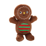 Festive Gingerbread Man Soft Throw Pillow for Bedroom Bed Holiday Dark brown