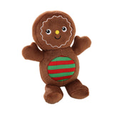 Festive Gingerbread Man Soft Throw Pillow for Bedroom Bed Holiday Dark brown