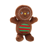 Festive Gingerbread Man Soft Throw Pillow for Bedroom Bed Holiday Dark brown