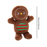 Festive Gingerbread Man Soft Throw Pillow for Bedroom Bed Holiday Dark brown