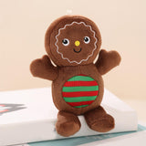 Festive Gingerbread Man Soft Throw Pillow for Bedroom Bed Holiday Dark brown