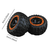 Maxbell 2 Pieces 1/16 Scale RC Car Tires Assembly Car Hobby Professional Model Tyres