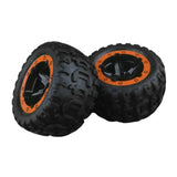 Maxbell 2 Pieces 1/16 Scale RC Car Tires Assembly Car Hobby Professional Model Tyres