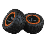 Maxbell 2 Pieces 1/16 Scale RC Car Tires Assembly Car Hobby Professional Model Tyres