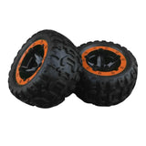 Maxbell 2 Pieces 1/16 Scale RC Car Tires Assembly Car Hobby Professional Model Tyres
