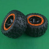Maxbell 2 Pieces 1/16 Scale RC Car Tires Assembly Car Hobby Professional Model Tyres