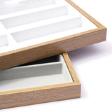 Maxbell Sunglasses Tray 24 Grids Space Saving Glasses Tray for Store Showcase Drawer Grey