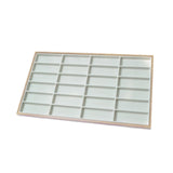 Maxbell Sunglasses Tray 24 Grids Space Saving Glasses Tray for Store Showcase Drawer Grey