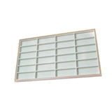 Maxbell Sunglasses Tray 24 Grids Space Saving Glasses Tray for Store Showcase Drawer Grey