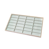 Maxbell Sunglasses Tray 24 Grids Space Saving Glasses Tray for Store Showcase Drawer Grey