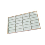 Maxbell Sunglasses Tray 24 Grids Space Saving Glasses Tray for Store Showcase Drawer Grey