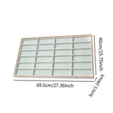 Maxbell Sunglasses Tray 24 Grids Space Saving Glasses Tray for Store Showcase Drawer Grey