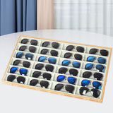 Maxbell Sunglasses Tray 24 Grids Space Saving Glasses Tray for Store Showcase Drawer Grey