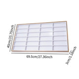 Maxbell Sunglasses Tray 24 Grids Space Saving Glasses Tray for Store Showcase Drawer White