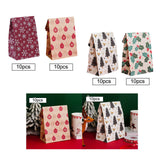 Maxbell 10x Christmas Gift Bag Presents Bag for Home Decoration Party Decor Supplies Red