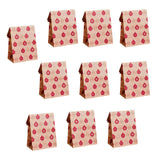 Maxbell 10x Christmas Gift Bag Presents Bag for Home Decoration Party Decor Supplies Red