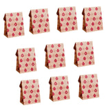 Maxbell 10x Christmas Gift Bag Presents Bag for Home Decoration Party Decor Supplies Red