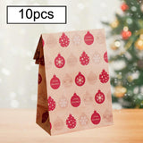 Maxbell 10x Christmas Gift Bag Presents Bag for Home Decoration Party Decor Supplies Red