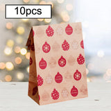 Maxbell 10x Christmas Gift Bag Presents Bag for Home Decoration Party Decor Supplies Red