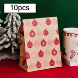 Maxbell 10x Christmas Gift Bag Presents Bag for Home Decoration Party Decor Supplies Red