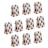 Maxbell 10x Christmas Gift Bag Presents Bag for Home Decoration Party Decor Supplies White and black