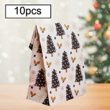 Maxbell 10x Christmas Gift Bag Presents Bag for Home Decoration Party Decor Supplies White and black