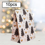 Maxbell 10x Christmas Gift Bag Presents Bag for Home Decoration Party Decor Supplies White and black